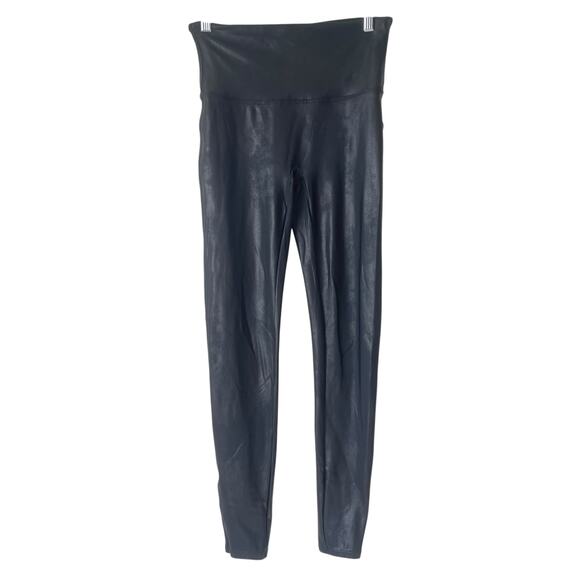 Spanx Faux Leather Legging in Black Size Large - Picture 1 of 7
